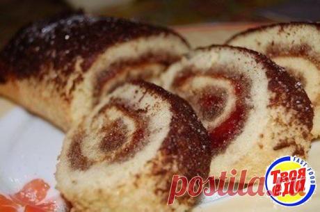 Рулет к чаю за 6 минут