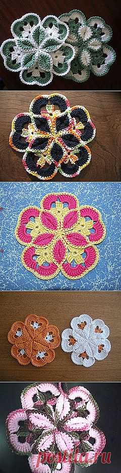 Ravelry: Starburst Hotpad узор Лоретта Schepp