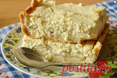 Творожный пирог с яблоками – Восхитительный вкус!