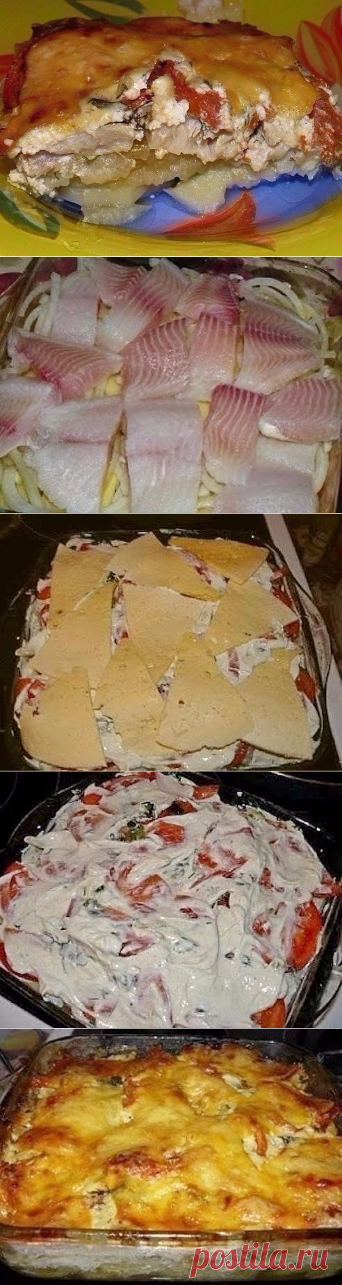 Обалденная вкусная запеканка картофельная с рыбкой.