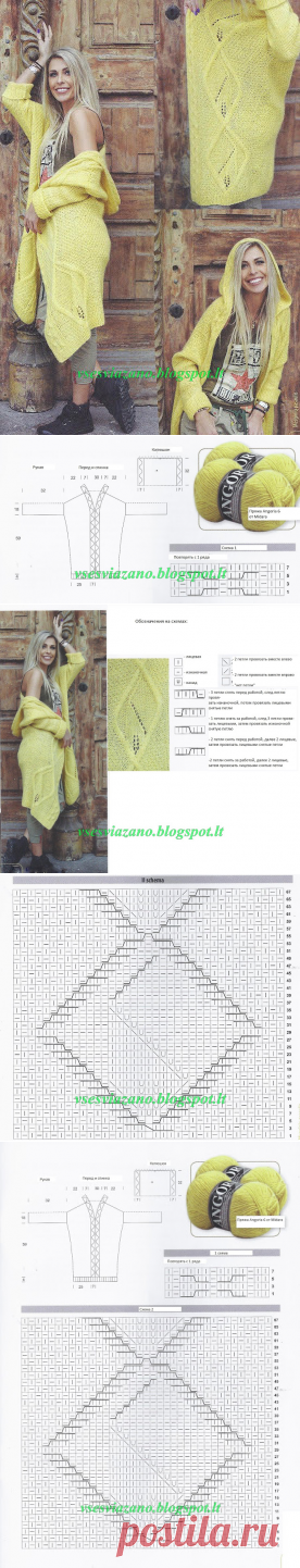 ВСЕ СВЯЗАНО. ROSOMAHA.: Летнее пальто или длинный жакет- ярко и элегантно!