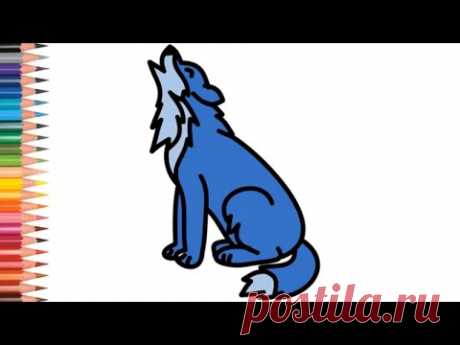How to draw such a cute the wolf - Как нарисовать волка