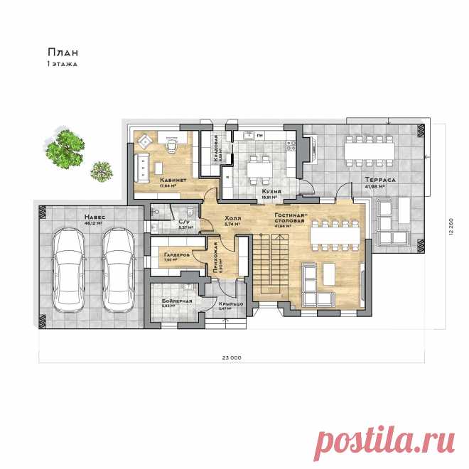 Проект дома Флайт в стиле Райт — цена строительства под ключ в Москве и Подмосковье