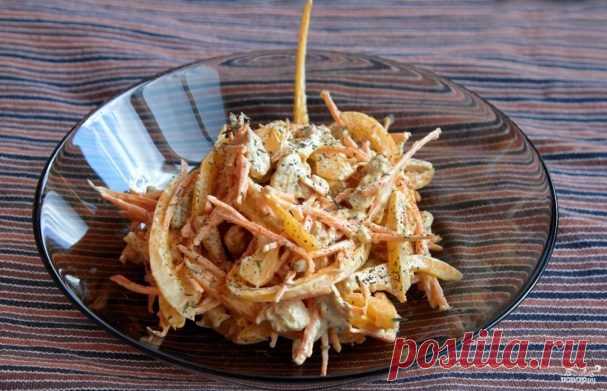 Вкуснейший салат с курицей, перцем и морковью вкусно и доступно! Объедение!