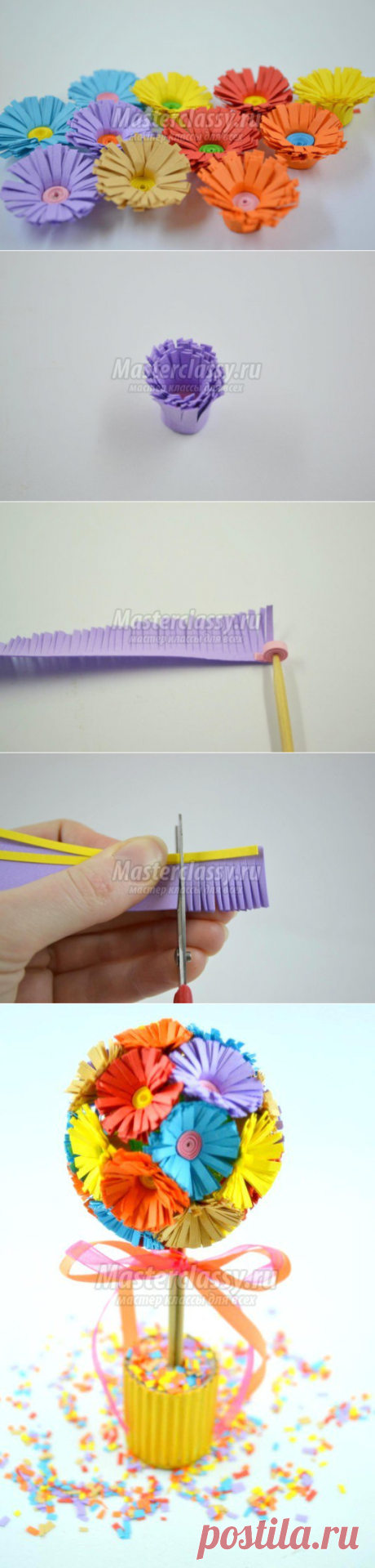 Цветочное дерево в технике квиллинг — Сделай сам, идеи для творчества - DIY Ideas