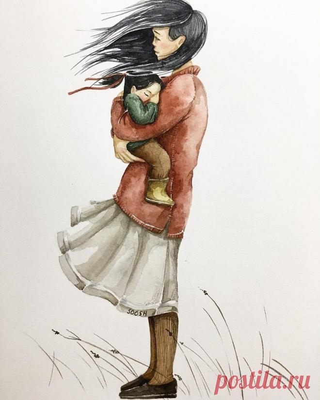 Маме. 

Всё то, что в жизни происходит с нами, 
Мы как-то странно делим пополам: 
Если радость — празднуем с друзьями, 
А с бедой приходим к матерям. 
Заняты работой и делами 
День за днем в потоке суеты 
Мы не часто думаем о маме, 
Слишком редко дарим ей цветы. 
И свои болезни носим к маме, 
И обиды к ней идем делить, 
И морщинки ей рисуем сами, 
Позабыв прощенья попросить. 
Мы так редко маму обнимаем, 
Разучились маму целовать, 
Позвонить порою забываем, 
Некогда письмиш...