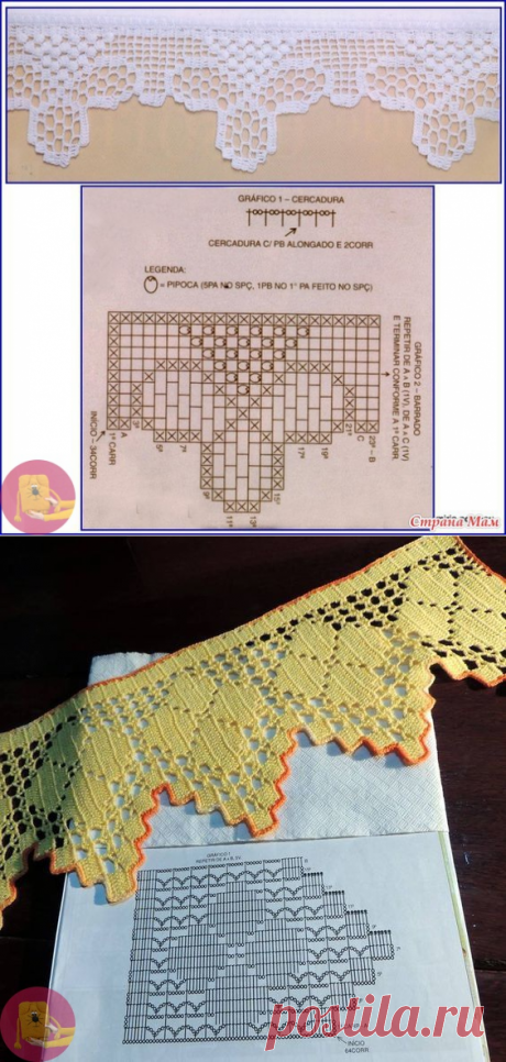 Кайма в филейной технике — Сделай сам, идеи для творчества - DIY Ideas
