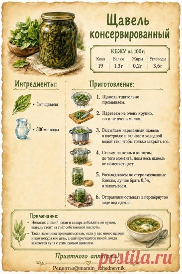 Щавель консервированный
