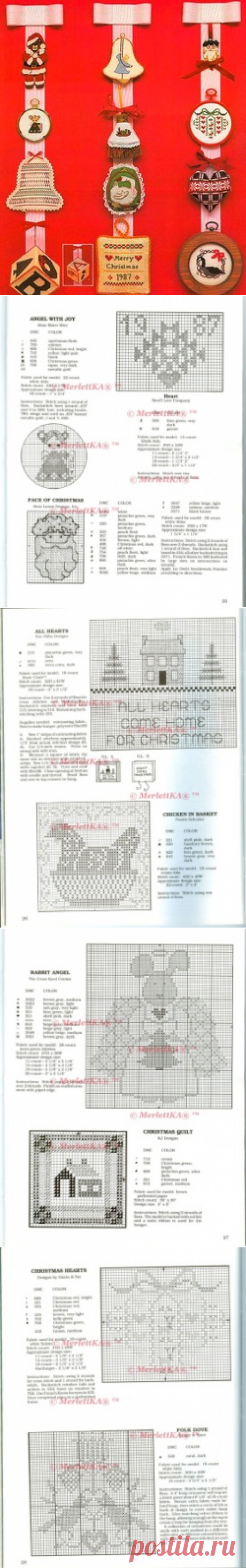 JCS 1987 11-12 🎆 Очень красивая вышивка крестом 🎆 идеи к Рождеству и Новому Году 🎆