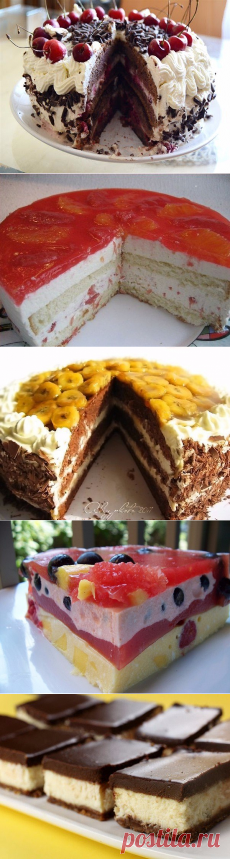 Лучшие торты без выпечки 🍰