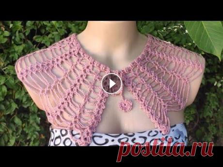 МК.Красивый воротник - пелерина крючком ТАК ЖЕ ПОДПИСЫВАЙСЯ: ►Мой Вышивальный Канал на Яндекс Дзен - Мой Вязальный Канал на Яндекс Дзен -...