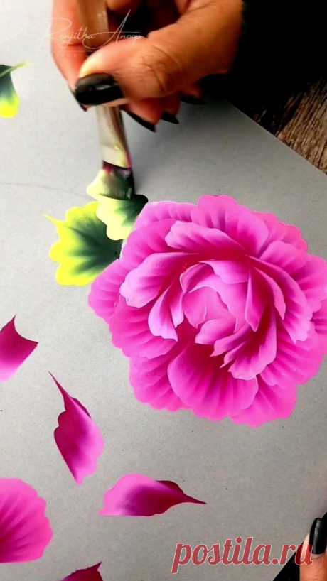 Oct 2, 2022 - This Pin was created by RenjithaAnoop Artist | Art Ins on Pinterest. how to paint leaves acrylic painting 🎨