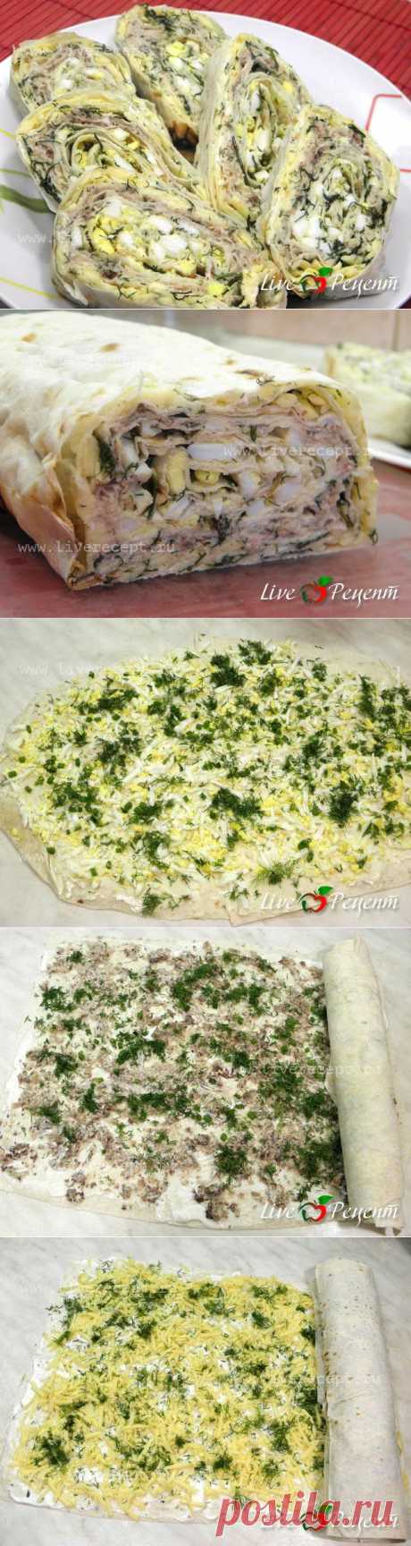 Рулет &quot;Мимоза&quot; из лаваша