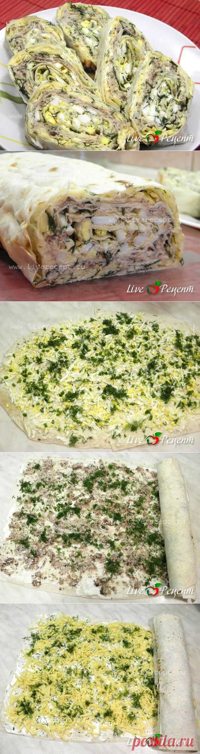 Рулет "Мимоза" из лаваша- рецепт с пошаговыми фотографиями Рулет "Мимоза" из лаваша из раздела Закуски кулинарной книги сайта Live Рецепт | LiveRecept.ru