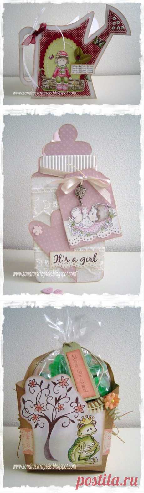 Шаблоны для открыток от Sandra's scrapsels.