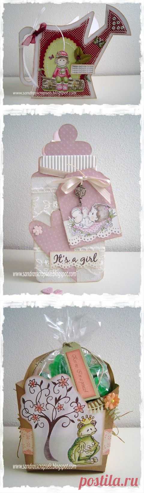 Шаблоны для открыток от Sandra's scrapsels.