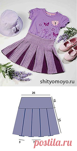 Детская юбка-плиссе крючком/Для детей/Вязание/Статьи / Шитье, вязание, рукоделие, бисероплетение