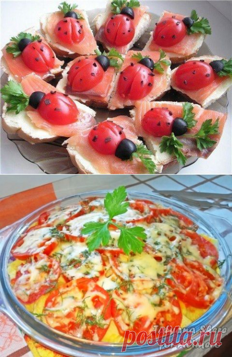 Запеканка с картофелем, помидорами и сыром