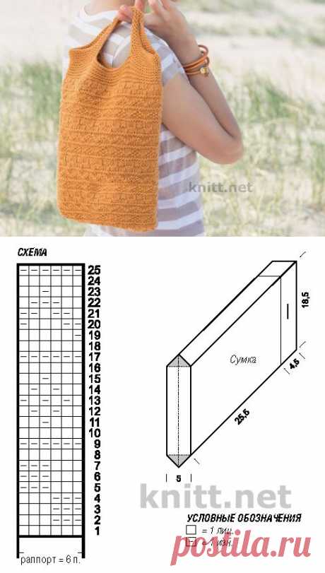 Сумка спицами | knitt.net | Все о вязании