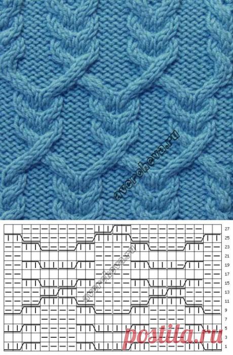 Узор 703 | каталог вязаных спицами узоров