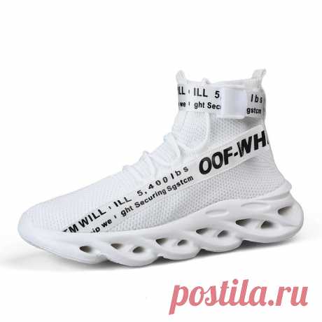 Men's high-top running sneakers casual sport basketball shoes breathable climbing walking jogging boots Sale - Banggood.com