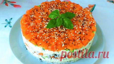 Суши Торт Филадельфия, вкусный как настоящие роллы! Супер вкусная закуска для праздничного стола!