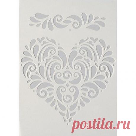 Efco Pochoir cœur en 2 designs Plastique transparent A5: Amazon.fr: Cuisine & Maison