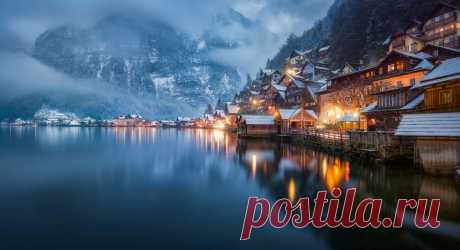 Hallstatt Residential Impressions from our last winter-trip to Hallstatt in Austria. Not the famous standard composition with the two churches, but just a residential neighborhood. It never stops to amaze me just how narrowly this village is squeezed in between the lake and the steep mountain.  Prints are now available for all of my images. Head over to the About-section of my web page to find out more!  Thanks for your visit. If you like my images, stop by at hpd-fotograf...