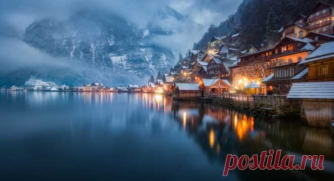 Hallstatt Residential Impressions from our last winter-trip to Hallstatt in Austria. Not the famous standard composition with the two churches, but just a residential neighborhood. It never stops to amaze me just how narrowly this village is squeezed in between the lake and the steep mountain.  Prints are now available for all of my images. Head over to the About-section of my web page to find out more!  Thanks for your visit. If you like my images, stop by at hpd-fotograf...