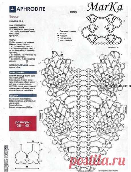 Красивое платье крючком узором ананас. Платье ананасами схемы