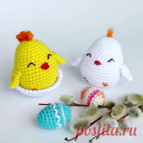 PDF Пасхальный Цыплёнок крючком. FREE crochet pattern; Аmigurumi bird patterns. Амигуруми схемы и описания на русском. Вязаные игрушки и поделки своими руками #amimore - маленький цыпленок к Пасхе, цыплята.