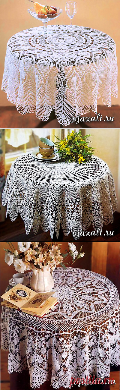 Скатерти крючком....очень красиво...