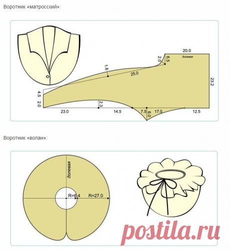 12 видов выкроек воротников своими руками на любой случай