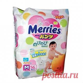 Трусики эконом медиум (medium) 6-10 кг, 56шт Merries