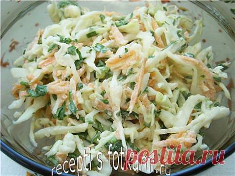 Салат из капусты с морковью и сметаной - пошаговый рецепт с фото.