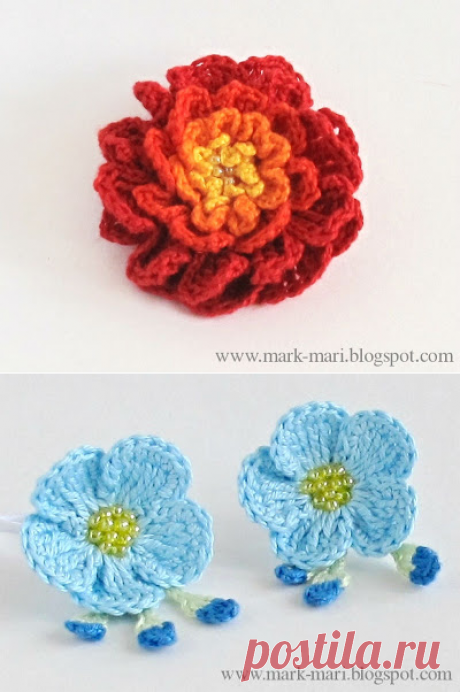 Цветы крючком от &quot;Марк и Мари&quot;
