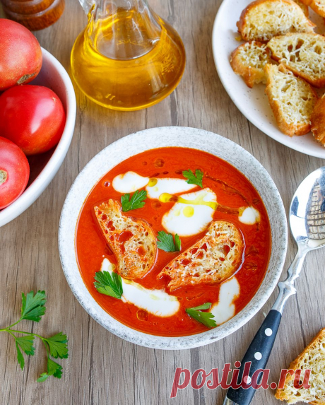 Суп-пюре из печеных томатов и сладкого перца - вкусные проверенные рецепты, подбор рецептов по продуктам, консультации шеф-повара, пошаговые фото, списки покупок на VkusnyBlog.Ru