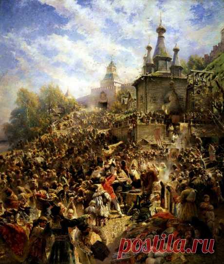 Константин Маковский. Воззвание Минина. 1896 год.