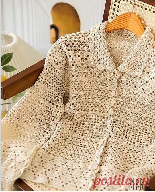 Женские летние ажурные кофточки крючком. 10 моделей со схемами. | Марина Гречман. Вяжу и Живу. | Дзен