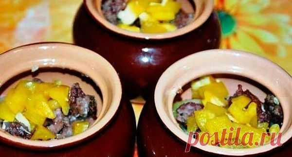 МЯСО С КАРТОФЕЛЕМ В ГОРШОЧКАХ