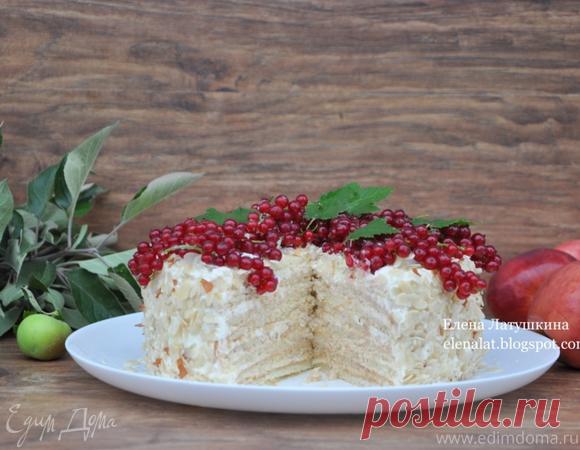 Яблочный торт с красной смородиной, пошаговый рецепт на 6797 ккал, фото, ингредиенты - Elen@Lat