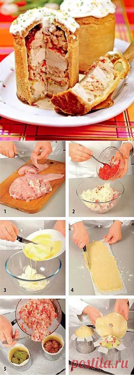 Удивите гостей! Праздничный кулич - жаркое из курицы