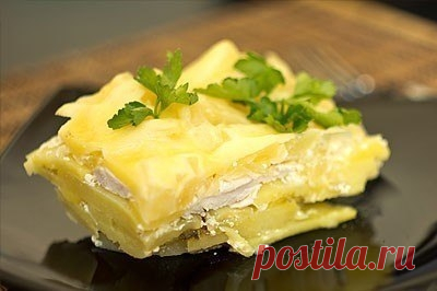 Как приготовить запеканка из картофеля с курицей - рецепт, ингридиенты и фотографии