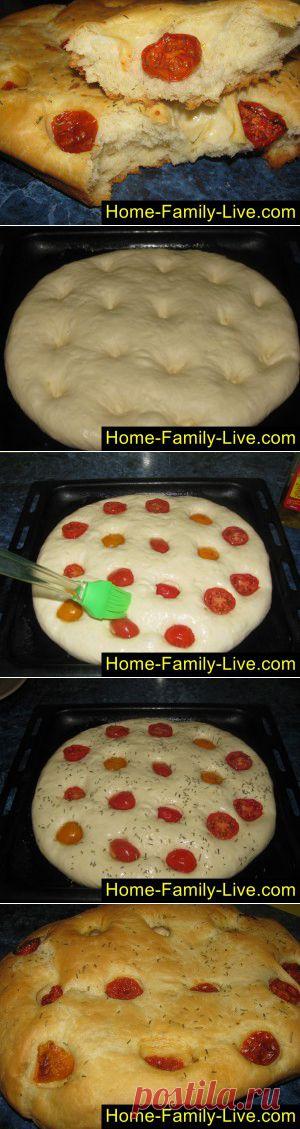 Фокачча с розмарином - пошаговый фоторецепт - хлебная лепешка с наполнителем