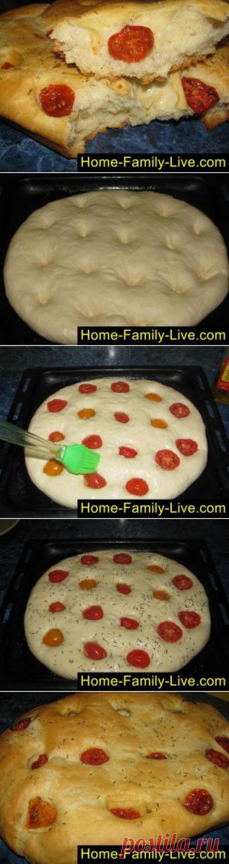 Фокачча с розмарином - пошаговый фоторецепт - хлебная лепешка с наполнителем