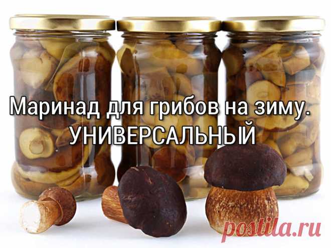 СУПЕР-Маринад для грибов на зиму. Универсальный Этому маринаду лет 40 точно. Так маринуют в моей семье уже 3 поколения хозяюшек и передают этот рецепт своим друзьям и знакомым. Маринованные грибы стоят при комнатной температуре, в кладовке.