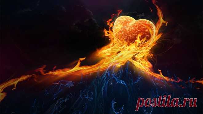 Огненное сердце обои для рабочего стола, картинки, фото, 1920x1080.