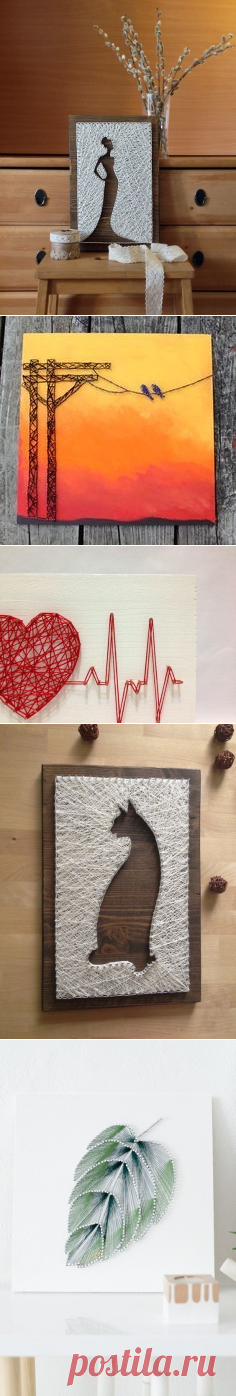 Коллекция идей string art