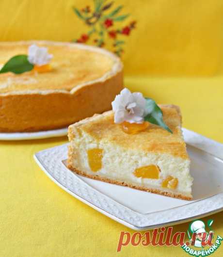 Нежнейший творожный пирог с персиками "Светланка" Кулинарный рецепт