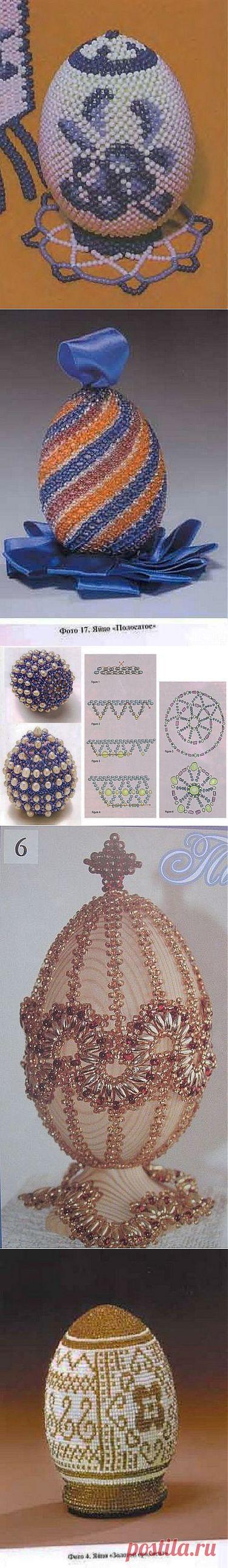 Схемы к пасхальным яйцам из бисера.